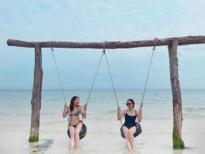Girl at Sao Beach (Bai Sao) Phu Quoc Island, Vietnam