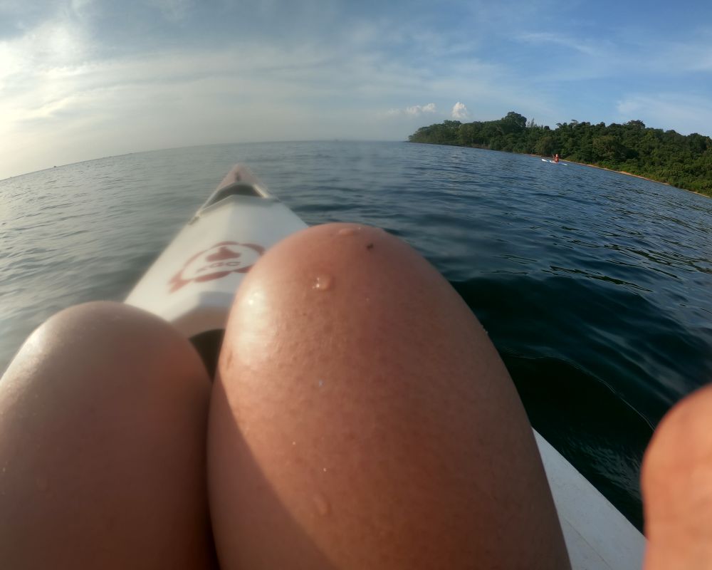 We on the way of paddling to Casuarina Beach – Phu Quoc Sunset Kayaking