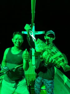 Grouper fishing in Phu Quoc Deep-sea fishing charter in night time