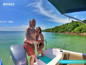 Phu Quoc best private snorkeling tour with the route avoids the crowd - Tranquil atmosphere at Turtlehead Rock beach