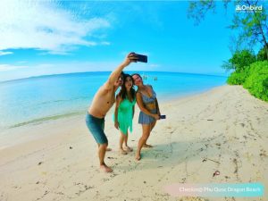 the jade water at Dragon Beach - an untouched beach in North Phu Quoc Island