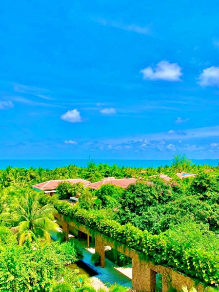Salinda Phú Quốc resort nhìn từ trên cao với hơn 70% diện tích là mảng xanh