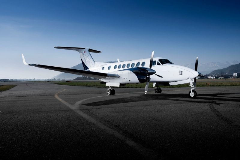 The private jet - King Air 350 which is set to carry the first European tourists to Phu Quoc