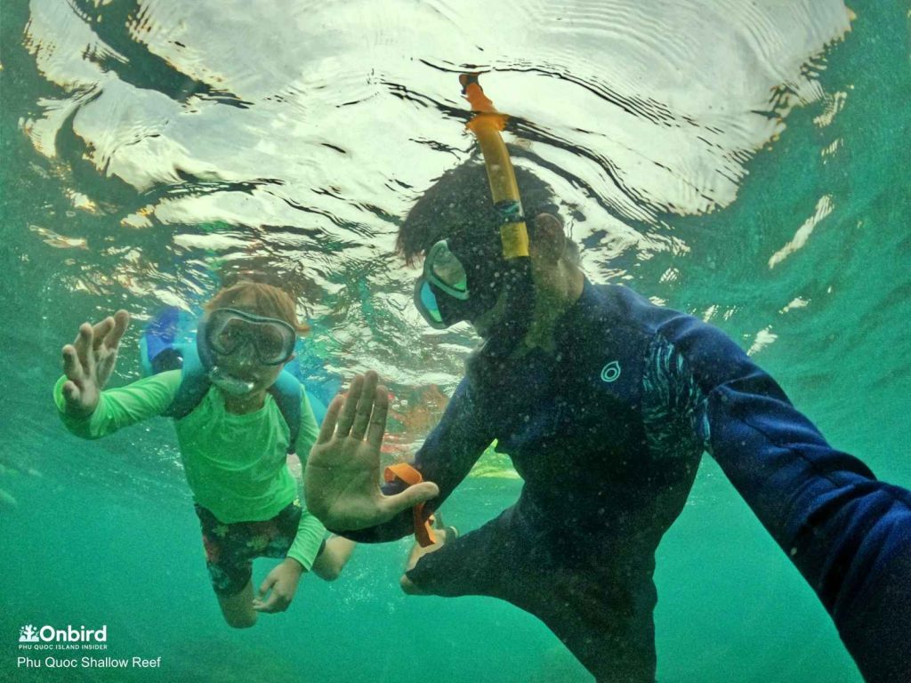 Snorkeling with kids in Phu Quoc Island, Vietnam