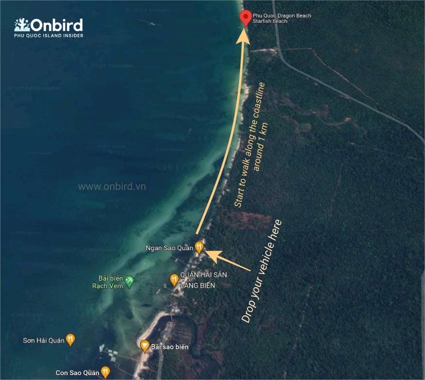 Dragon Beach way on google Map