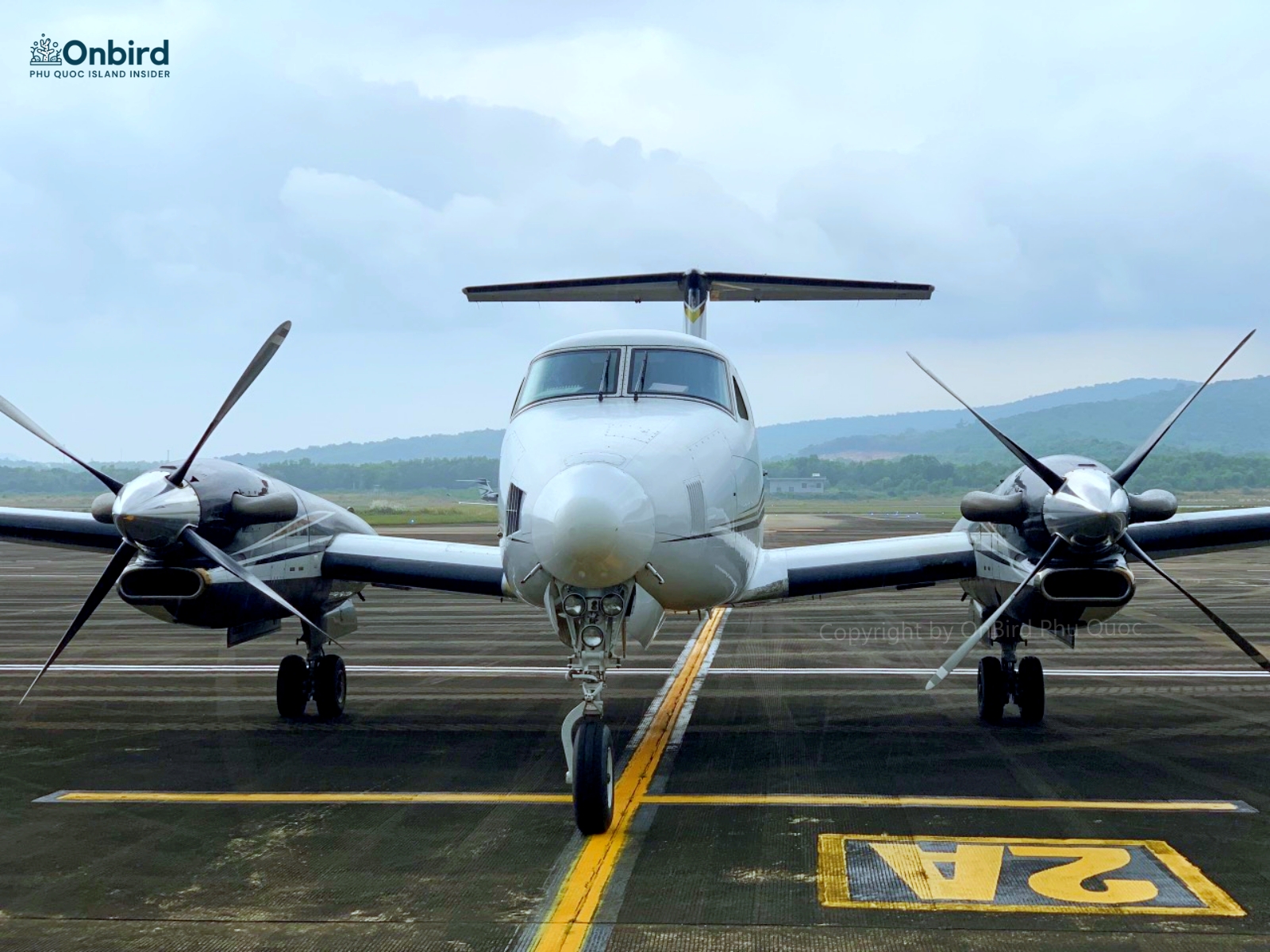 The private jet - King Air 350 which is set to carry the first European tourists to Phu Quoc