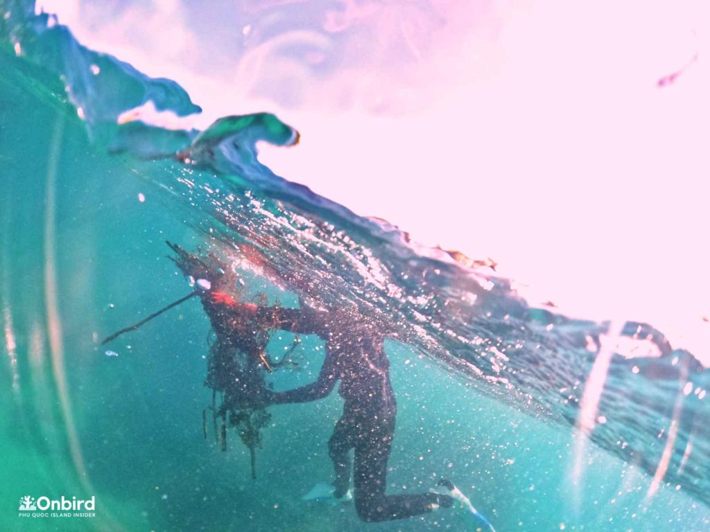 Remove ghost nets to save corals in Phu Quoc Island, Vietnam