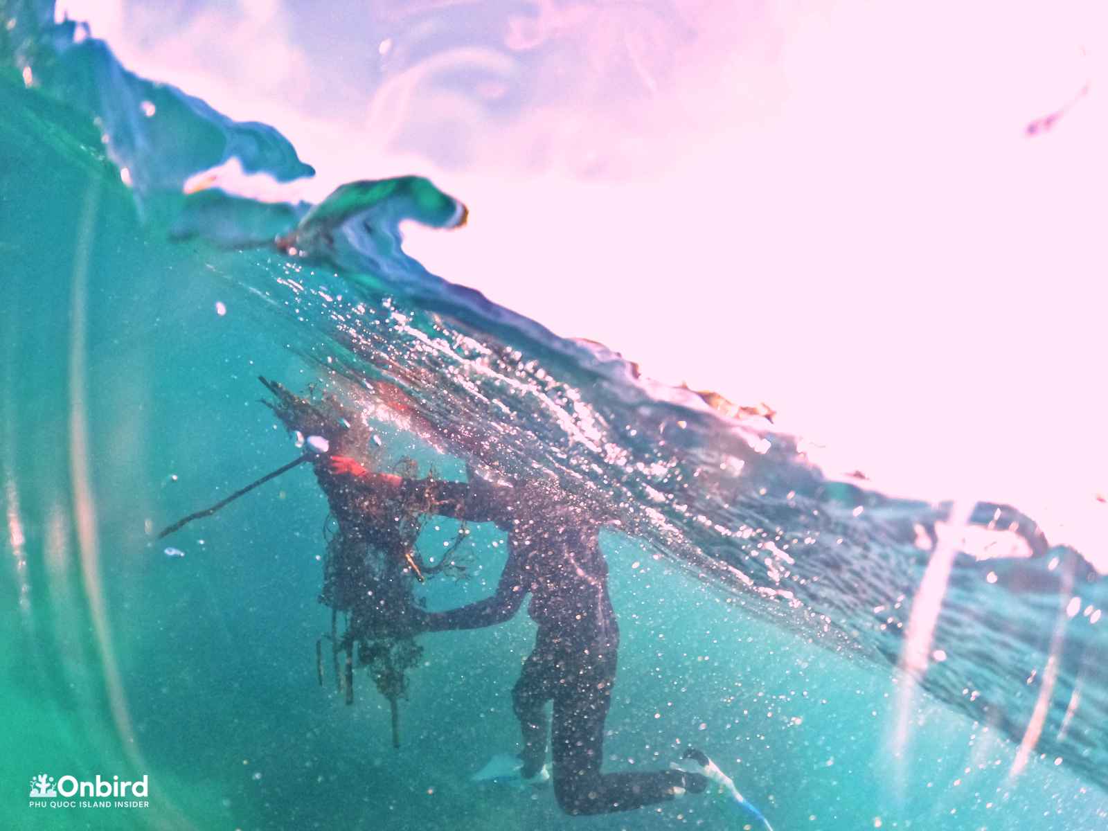 Remove ghost nets to save corals in Phu Quoc Island, Vietnam