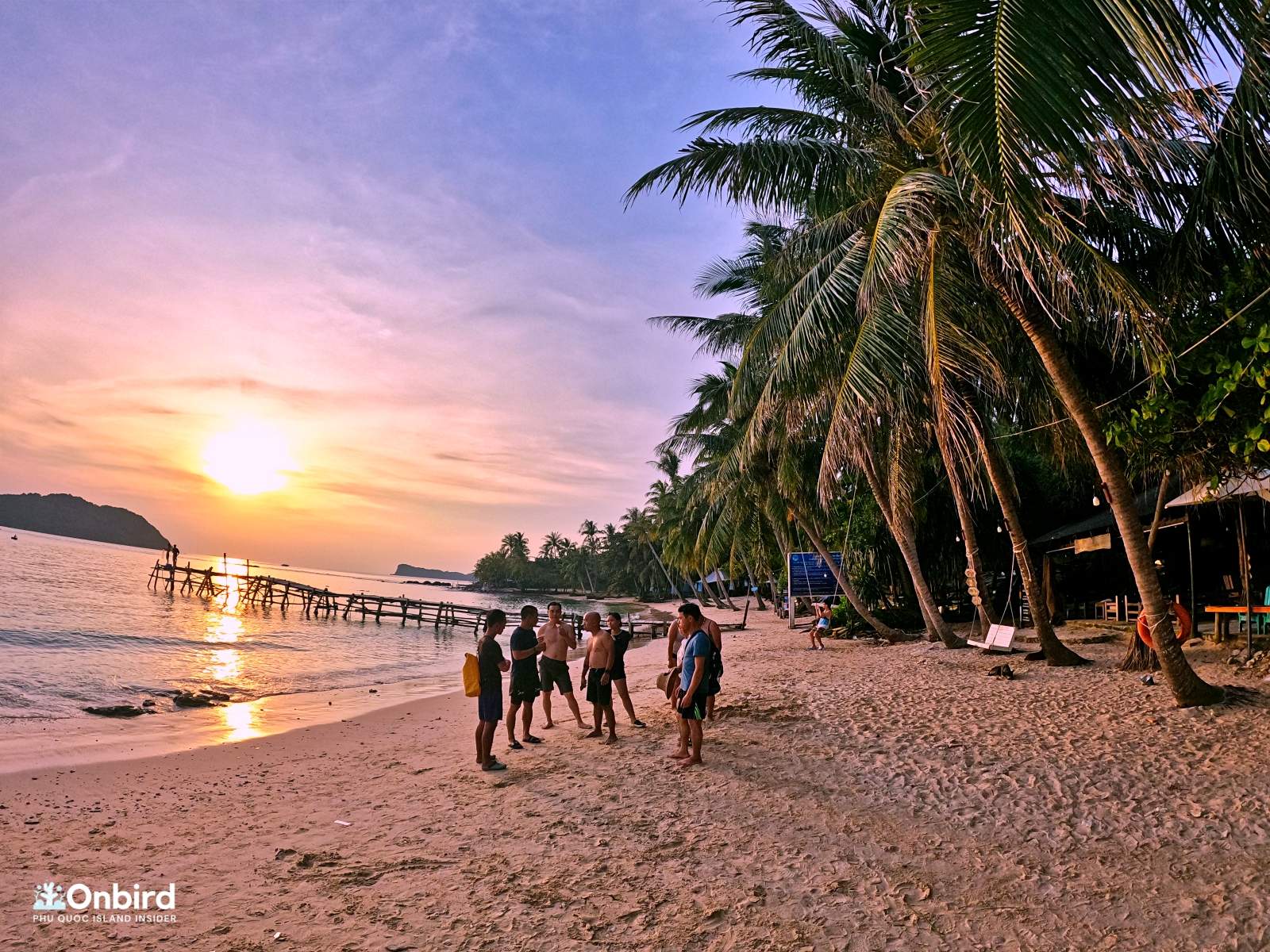 Guides and guests were at the beach