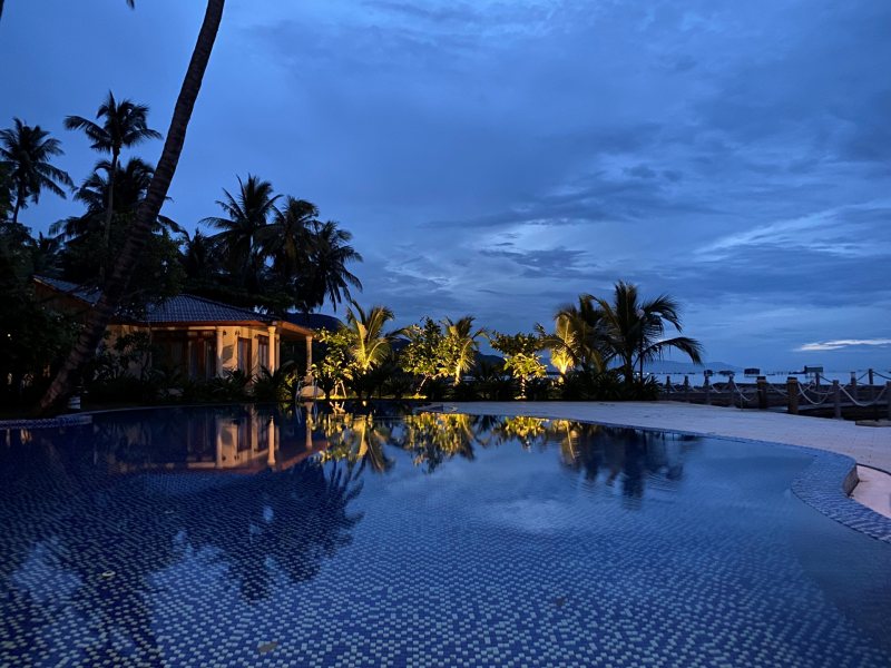 The Pier Phu Quoc resort at night