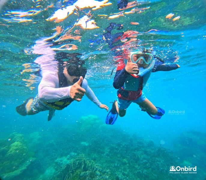 We chose Onbird because we wanted to avoid big mass tours and Onbird focused on conservation and safety - Snorkeling with kids