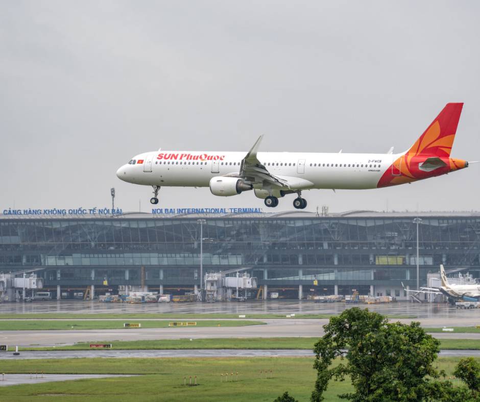 Máy bay Airbus A321CEOs tại sân bay Nội Bài